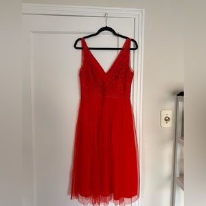 Beautiful French connection red cocktail/evening dress like new